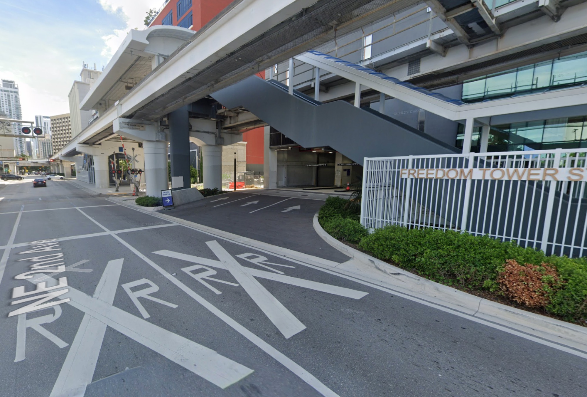 Garage entrance next to Serafina Miami